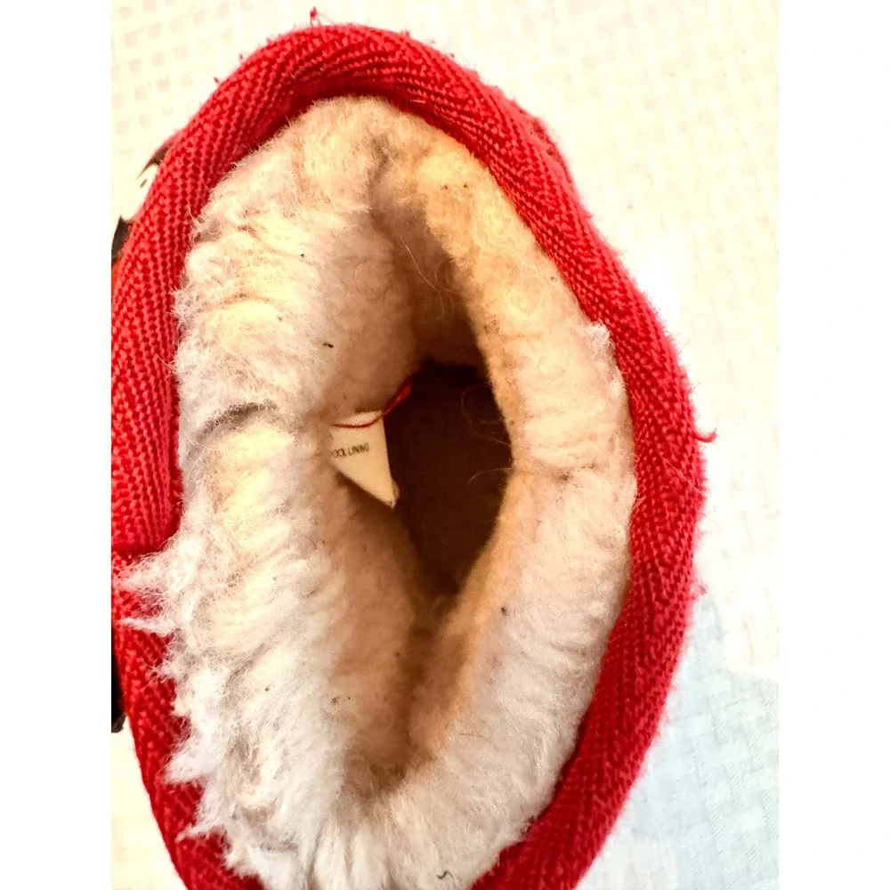 EMU Australia Ladybird K10111 Red Ladybug Merino Wool Suede Boots Toddler K8